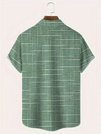 Camicia Haroyan Trendy con Motivo a Righe e Quadri - Stile Unico per Ogni Occasione!