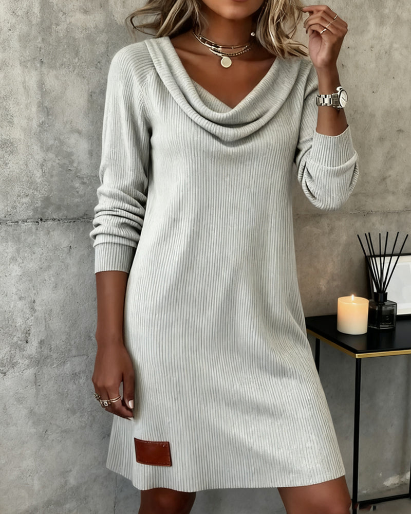 Celine | Abito Elegante Giornaliero con Maniche Lunghe e Collo Alto - Stile e Comfort per Ogni Occasione