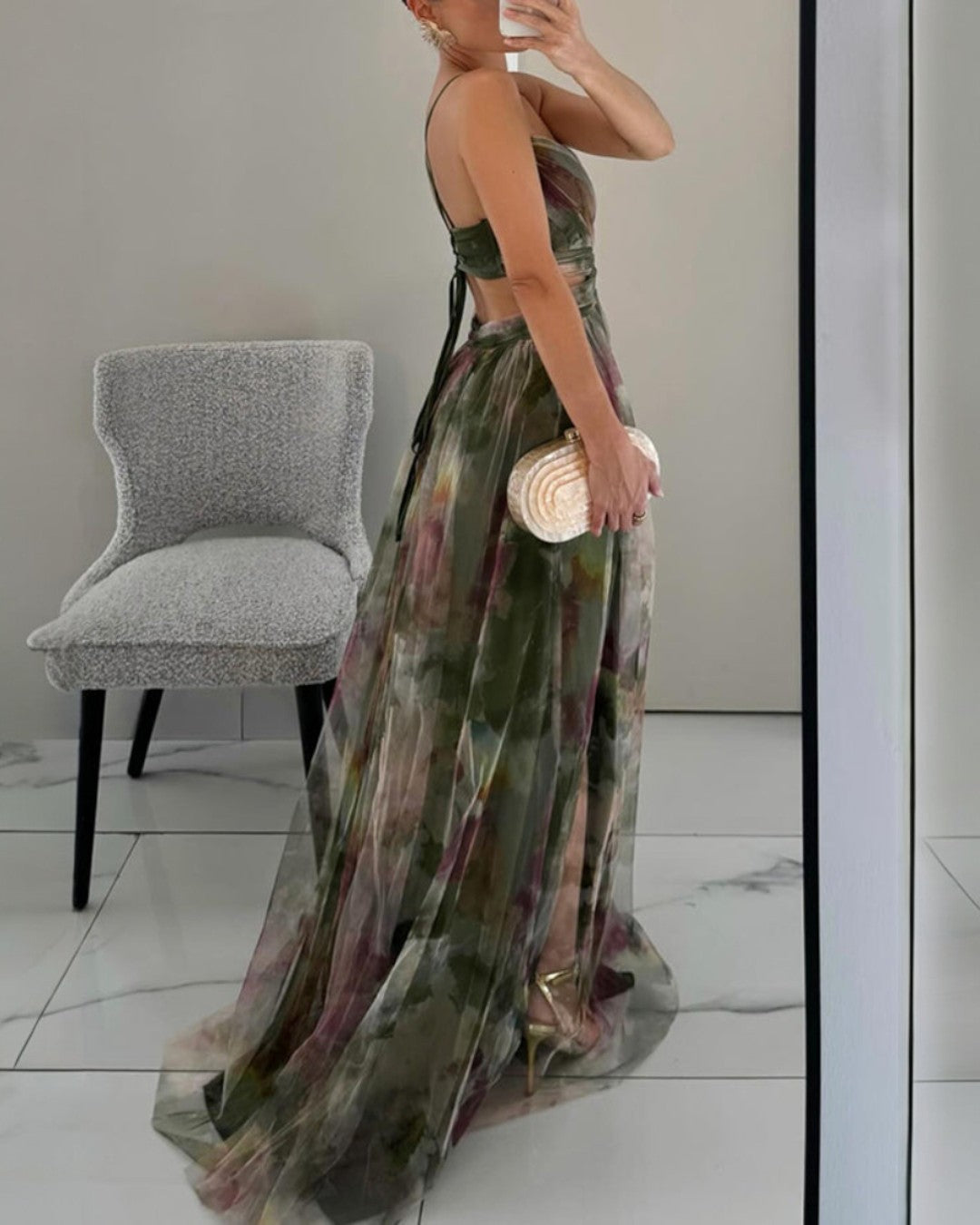 Giselle | Maxi-Abito Floreale Incantevole per un Look da Sogno