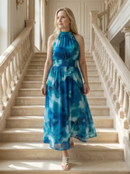 Sylin | Abito Midi Elegante con Scollo All'Americana - Stile e Comfort per Ogni Occasione!