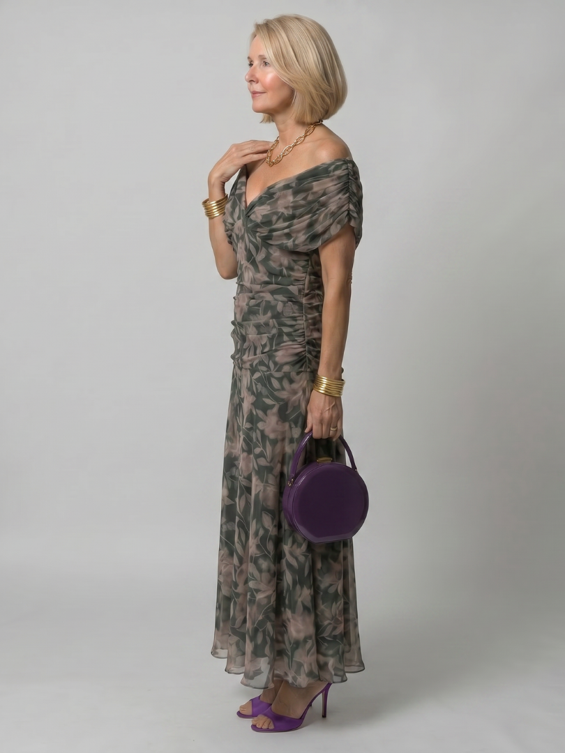 Calen | Vestito Midi Spalle Scoperte - Eleganza e Stile