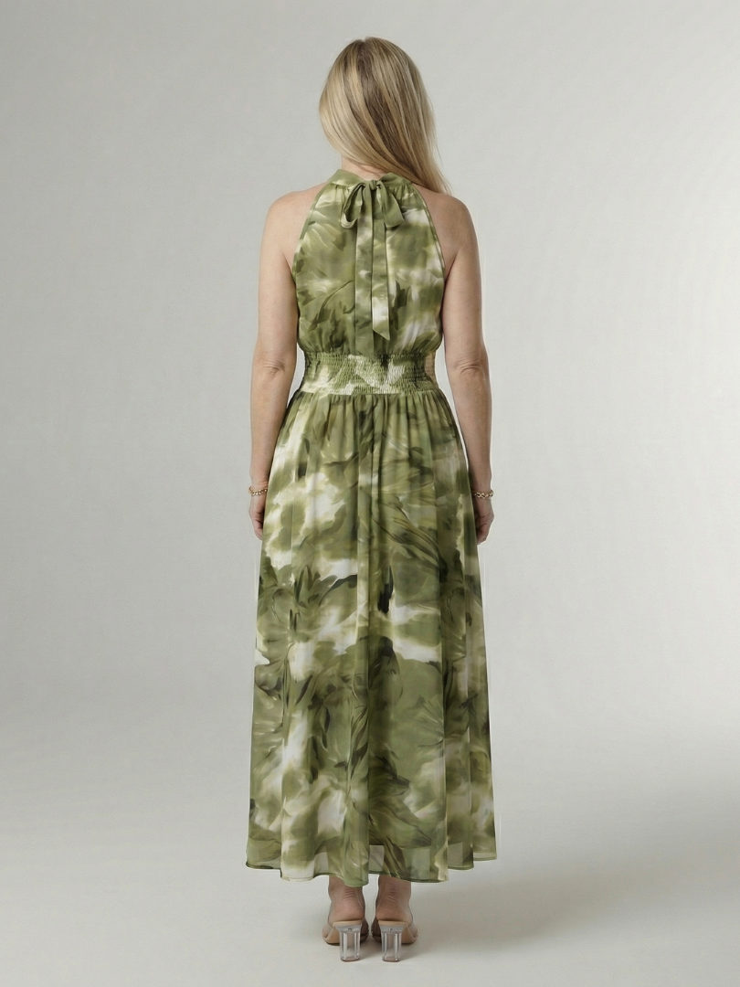 Sylin | Abito Midi Elegante con Scollo All'Americana - Stile e Comfort per Ogni Occasione!