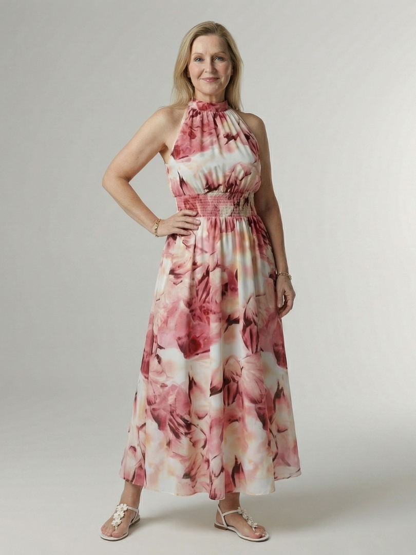 Sylin | Abito Midi Elegante con Scollo All'Americana - Stile e Comfort per Ogni Occasione!