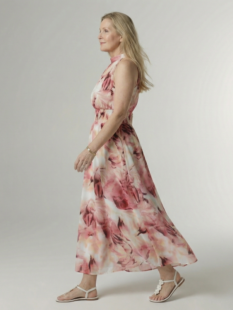 Sylin | Abito Midi Elegante con Scollo All'Americana - Stile e Comfort per Ogni Occasione!