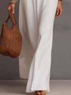ELORA | Maxi Abito Halter in Avorio Elegante