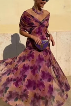 Hendrika | Abito da Sera Corallo Elegante e Raffinato