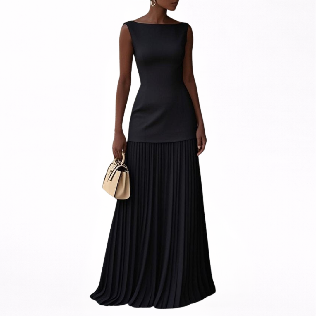 Celeste | Maxi Abito Plissettato Elegante per Ogni Occasione
