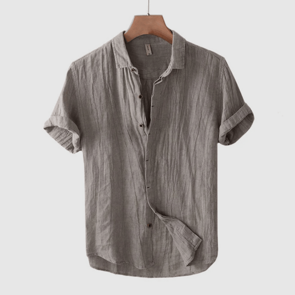 Camicia di Lino a Maniche Corte David - Eleganza Estiva per il Tuo Stile!