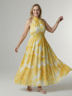Sylin | Abito Midi Elegante con Scollo All'Americana - Stile e Comfort per Ogni Occasione!