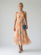 Elin | Abito Midi Elegante con Scollo Halter per un Look Chic