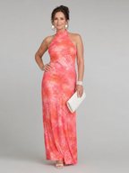 Coraline | Maxi Abito Scollo All'Americana con Stampa Unica - Stile e Comfort