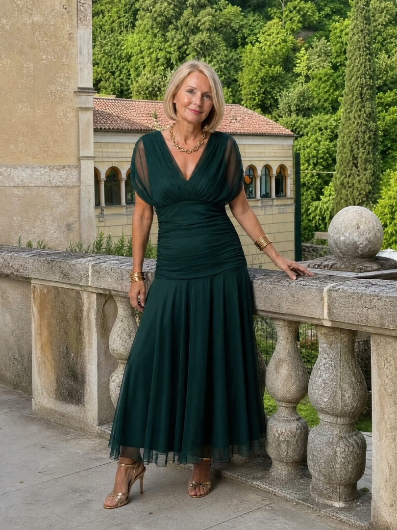 Calen | Vestito Midi Spalle Scoperte - Eleganza e Stile