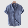 Camicia di Lino a Maniche Corte David - Eleganza Estiva per il Tuo Stile!