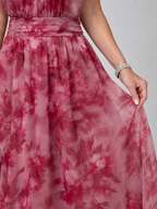 Avien | Elegante Abito Midi con Collo All'Americana - Stile Unico per Ogni Occasione!