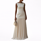 Celeste | Maxi Abito Plissettato Elegante per Ogni Occasione
