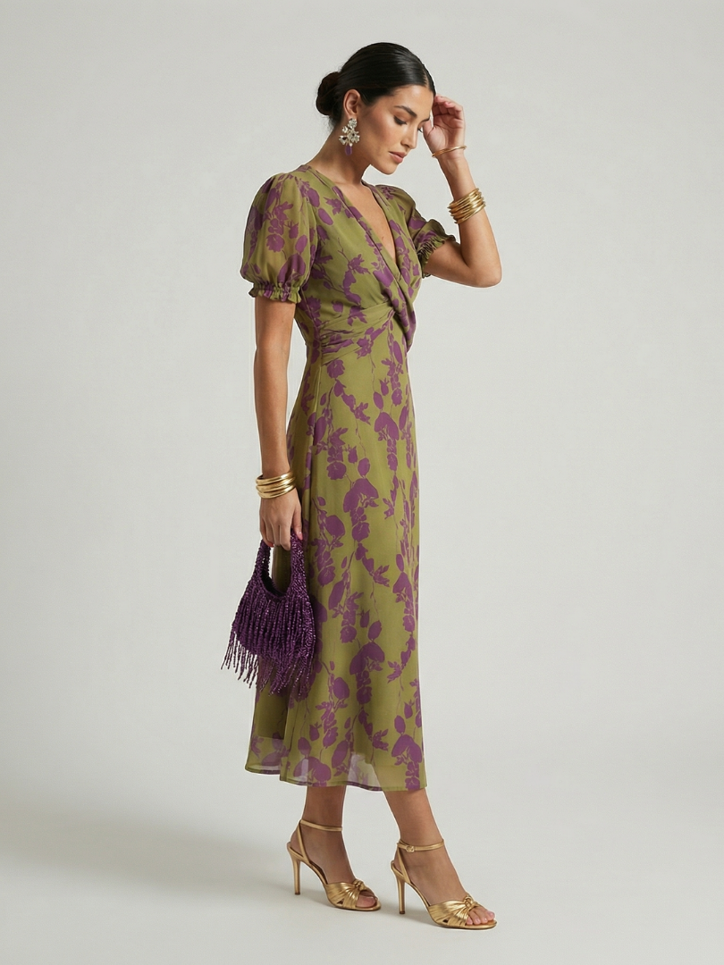 Virel | Vestito Midi Floreale Chic e Confortevole