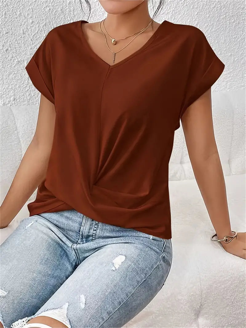 BELLE™ | Elegante Top V-Neck per un Look Raffinato