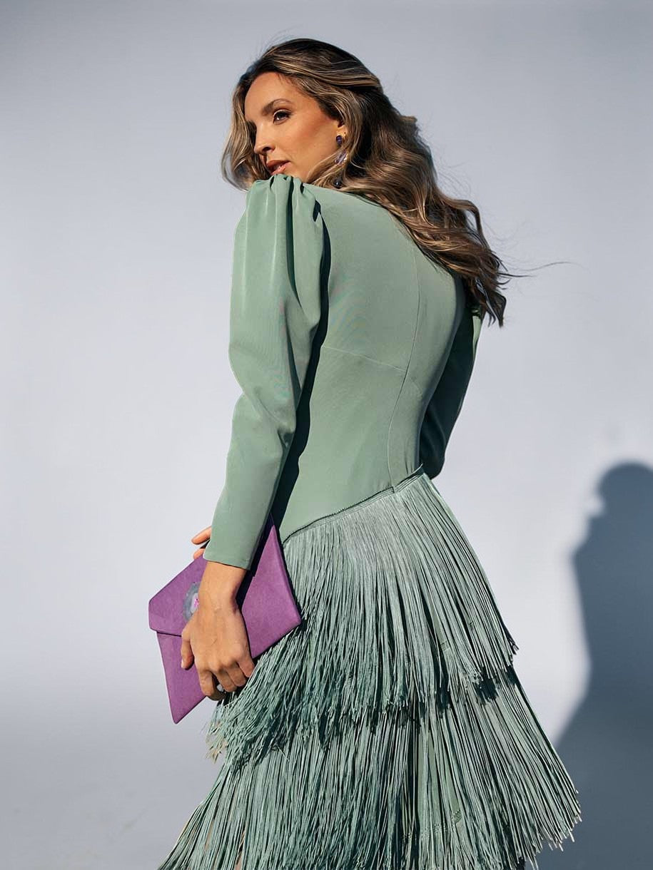 Sofia | Abito Elegante con Frange - Stile e Raffinatezza per Ogni Occasione!