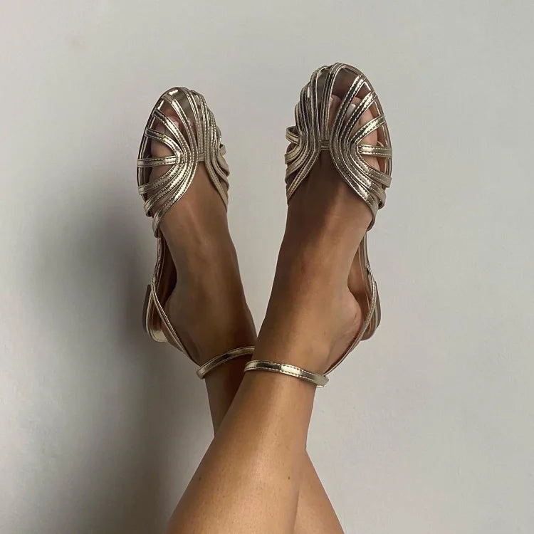 MARCO & BIANCA MILANO | SANDALI GIOIELLO DORATI VITTORIA - Eleganza e Stile per Ogni Occasione!