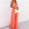 Ginevra | Maxi Abito Corallo Luminoso - Stile e Comfort per Ogni Occasione!