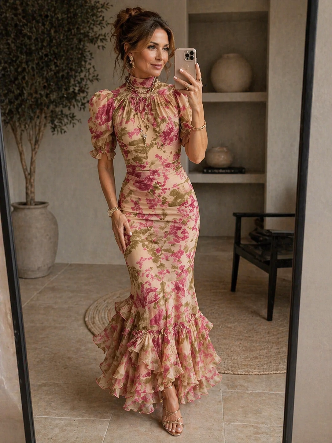 SAE | Maxi Abito Rosa Elegante - Stile e Comfort per Ogni Occasione!