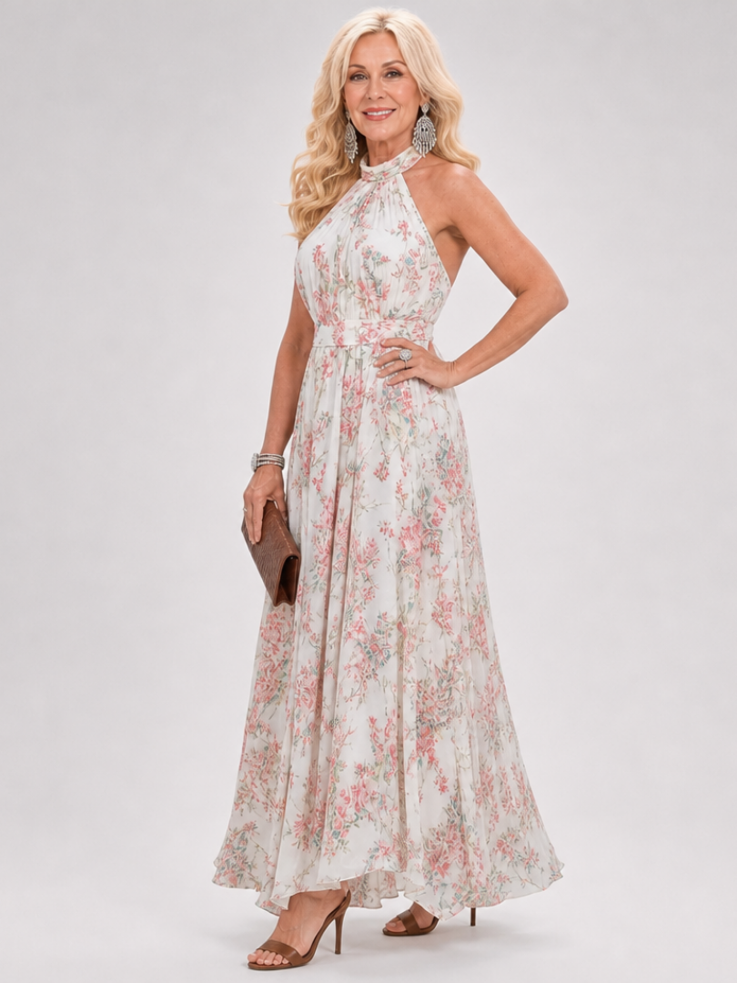 Guinevere | Abito Midi Floreale con Gonna Fluida - Eleganza e Stile per Ogni Occasione!