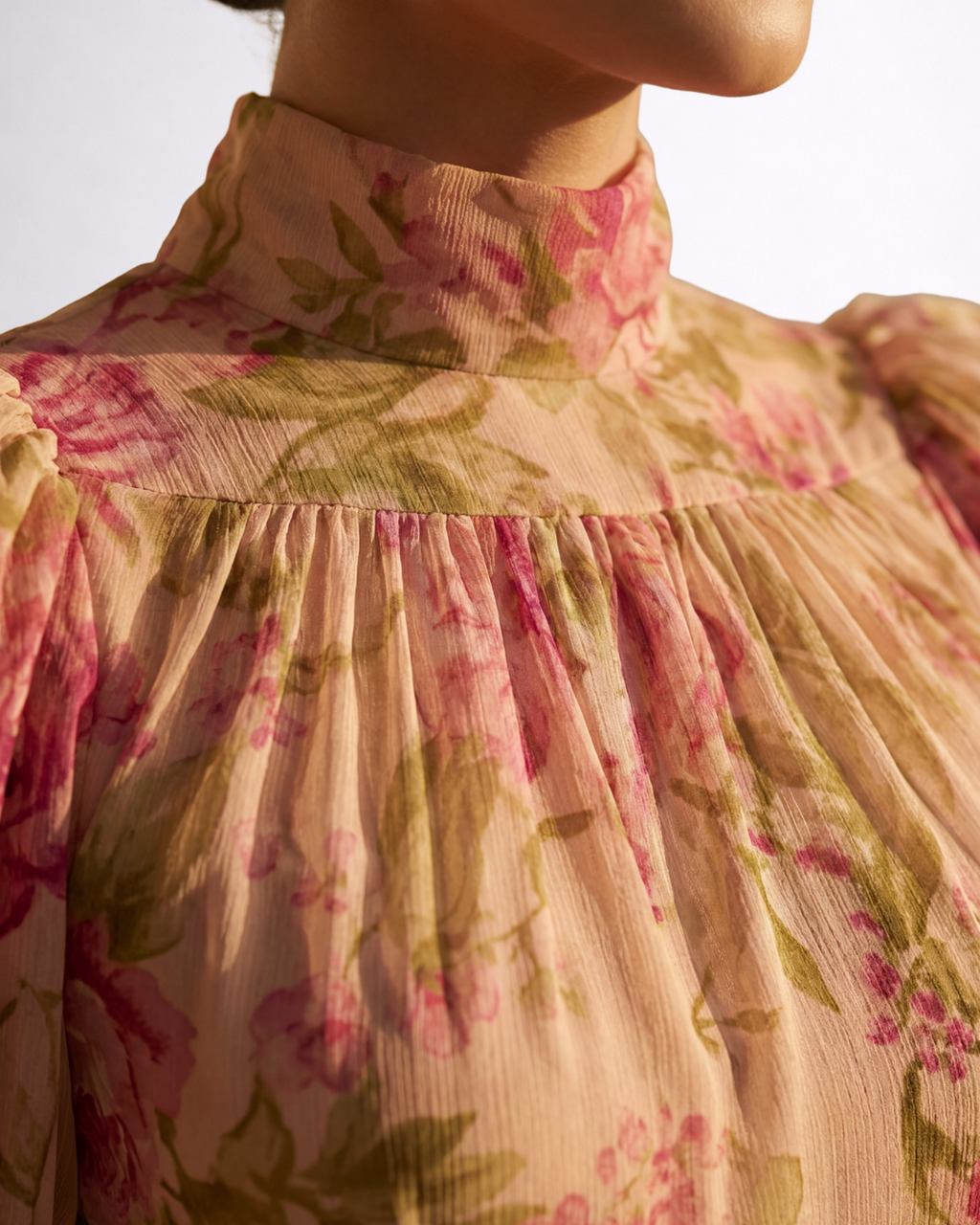Rosario | Abito Lungo Floreale in Chiffon: Eleganza e Stile per Ogni Occasione