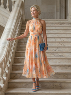 Elin | Abito Midi Elegante con Scollo Halter per un Look Chic