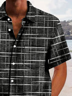 Camicia Haroyan Trendy con Motivo a Righe e Quadri - Stile Unico per Ogni Occasione!