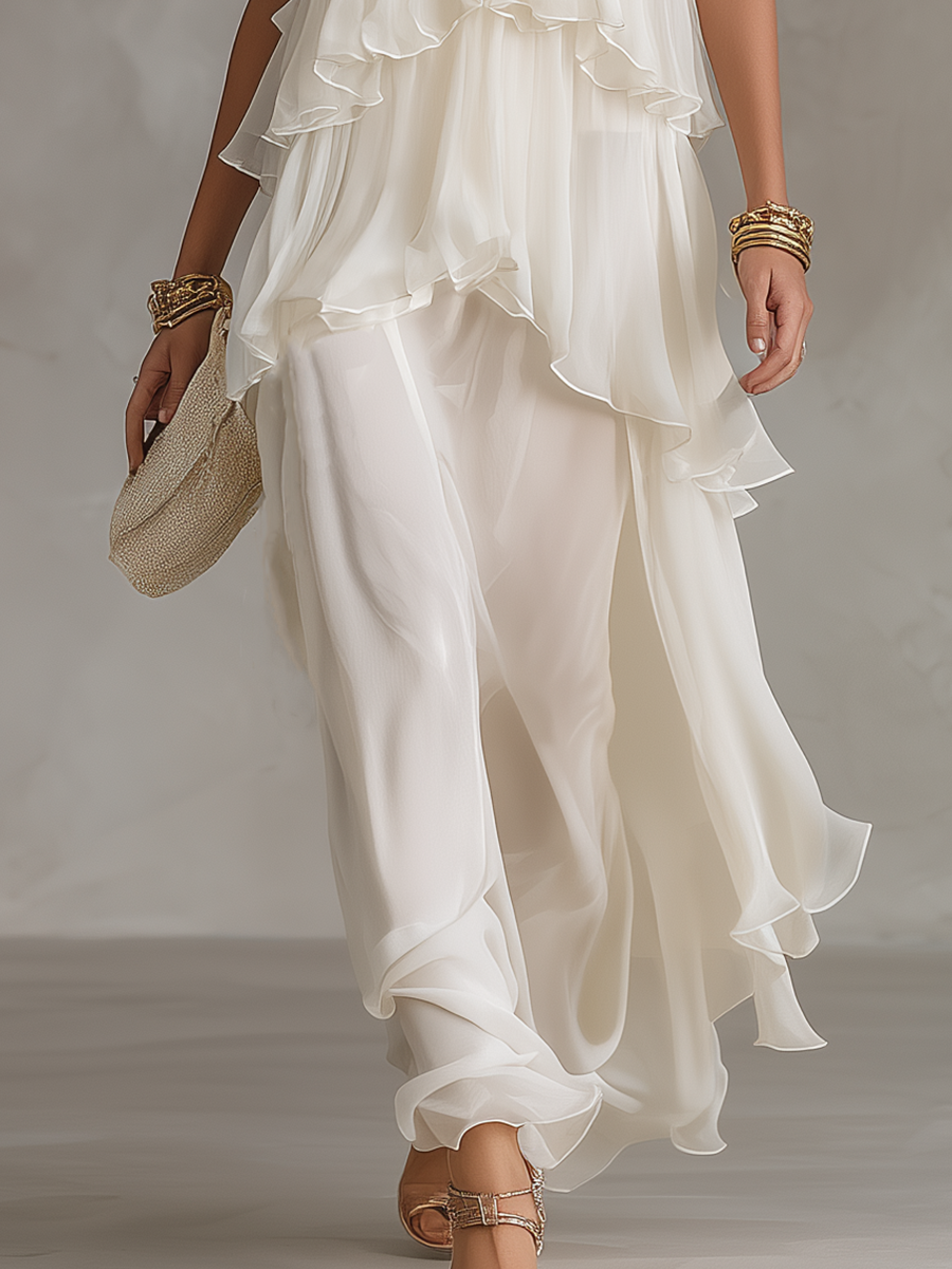 AURELIA | Abito Maxi in Chiffon Elegante