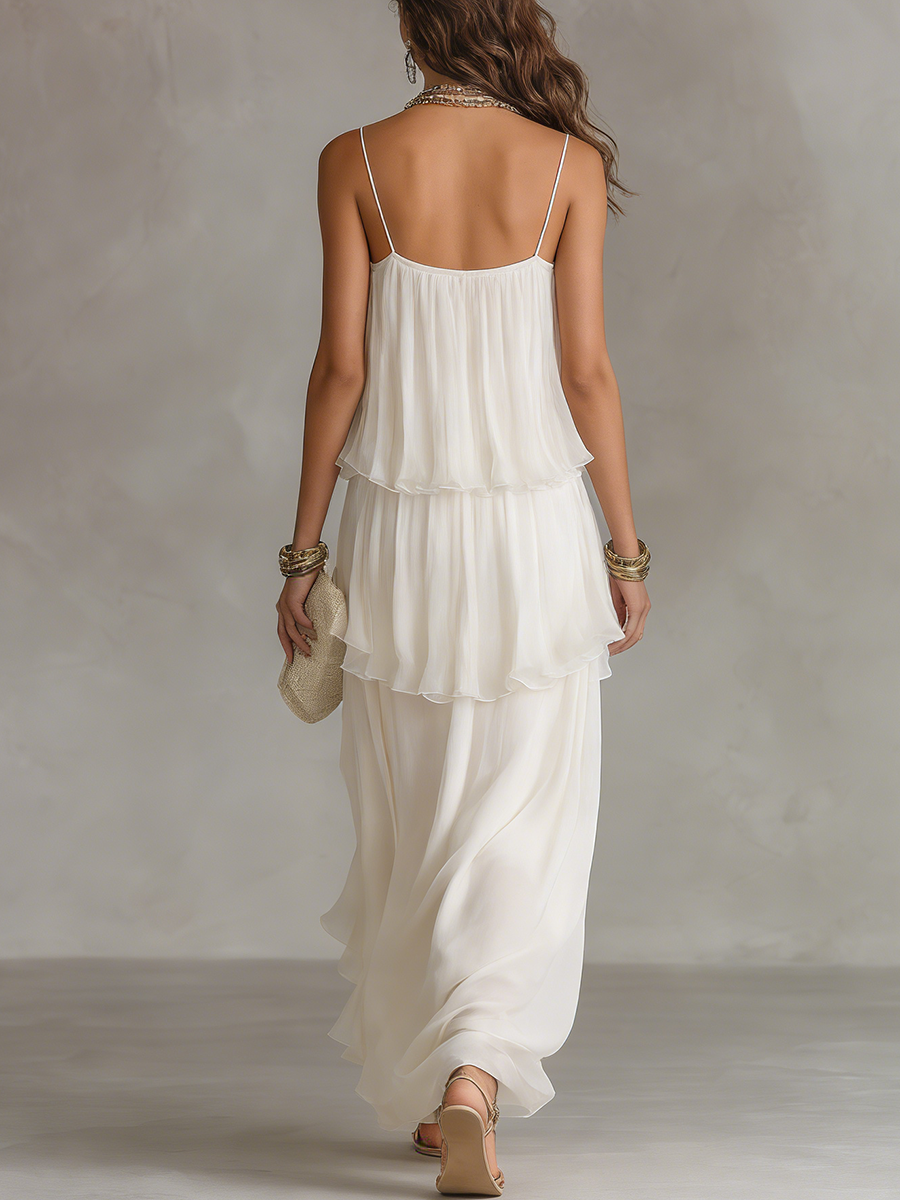 AURELIA | Abito Maxi in Chiffon Elegante