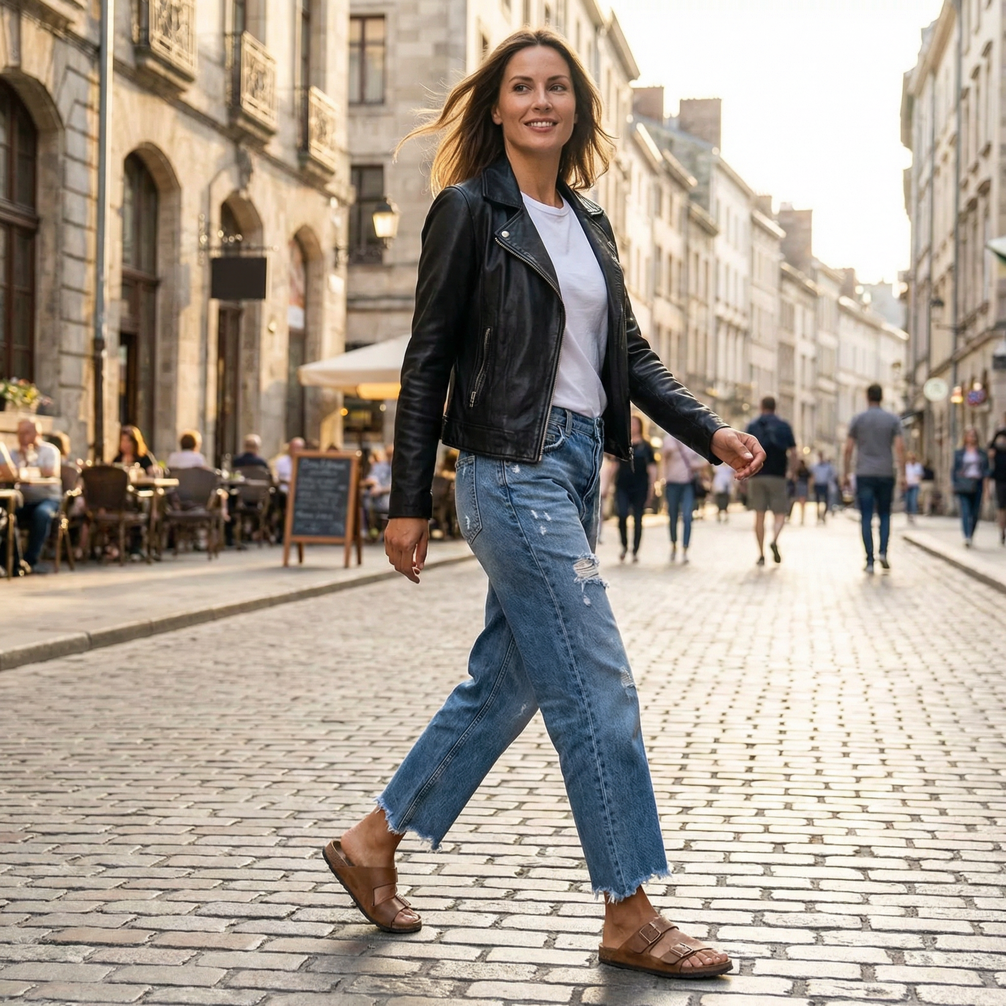 Jeans Dritti Cropped Retro per Donna - Stile Vintage e Comfort Unico!