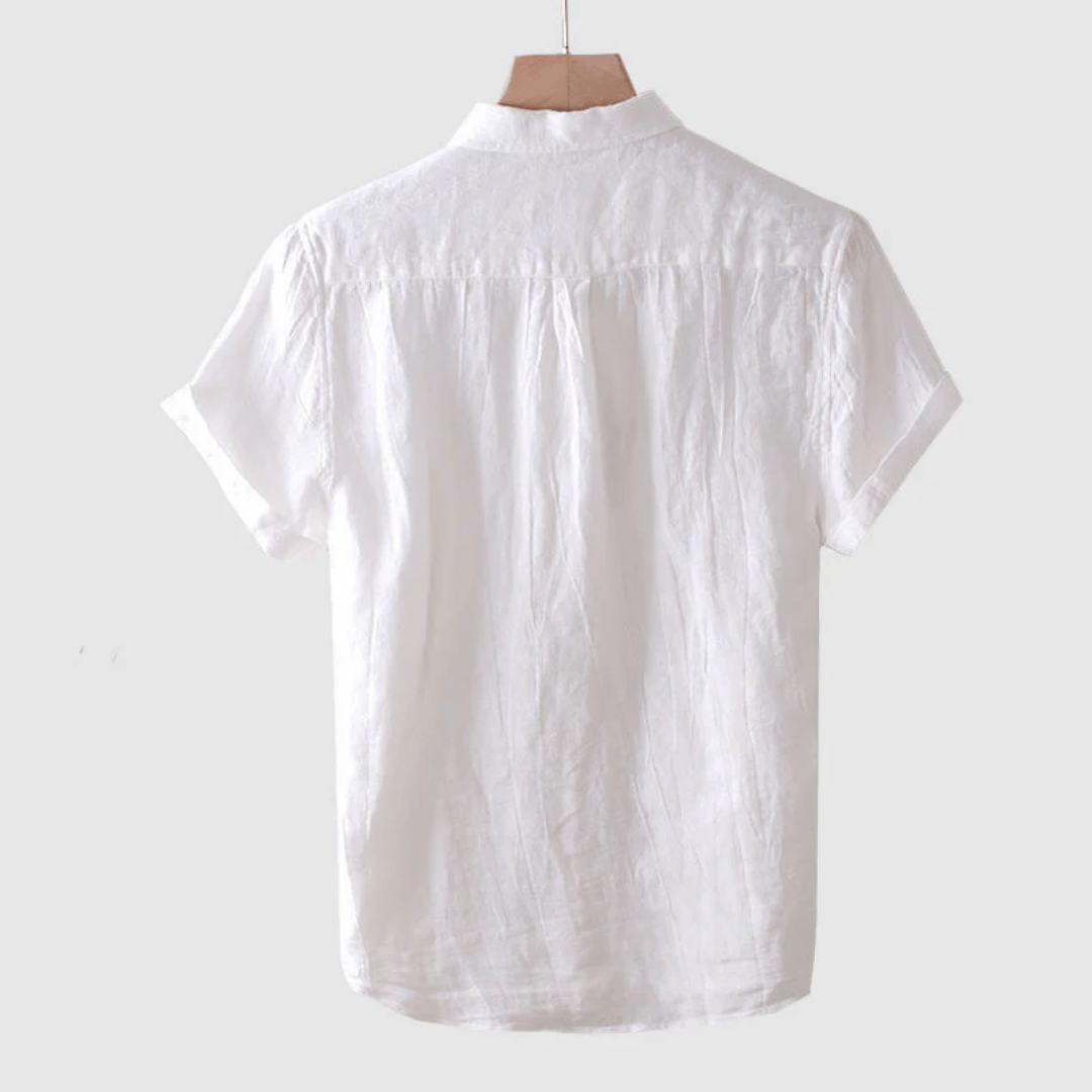 Camicia di Lino a Maniche Corte David - Eleganza Estiva per il Tuo Stile!