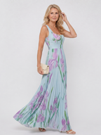 Oriana | Vestito Midi Senza Maniche con Scollo Quadrato e Pieghe - Eleganza e Stile per Ogni Occasione!