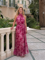 Avien | Elegante Abito Midi con Collo All'Americana - Stile Unico per Ogni Occasione!