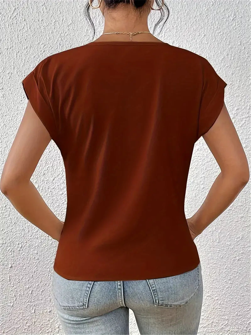 BELLE™ | Elegante Top V-Neck per un Look Raffinato