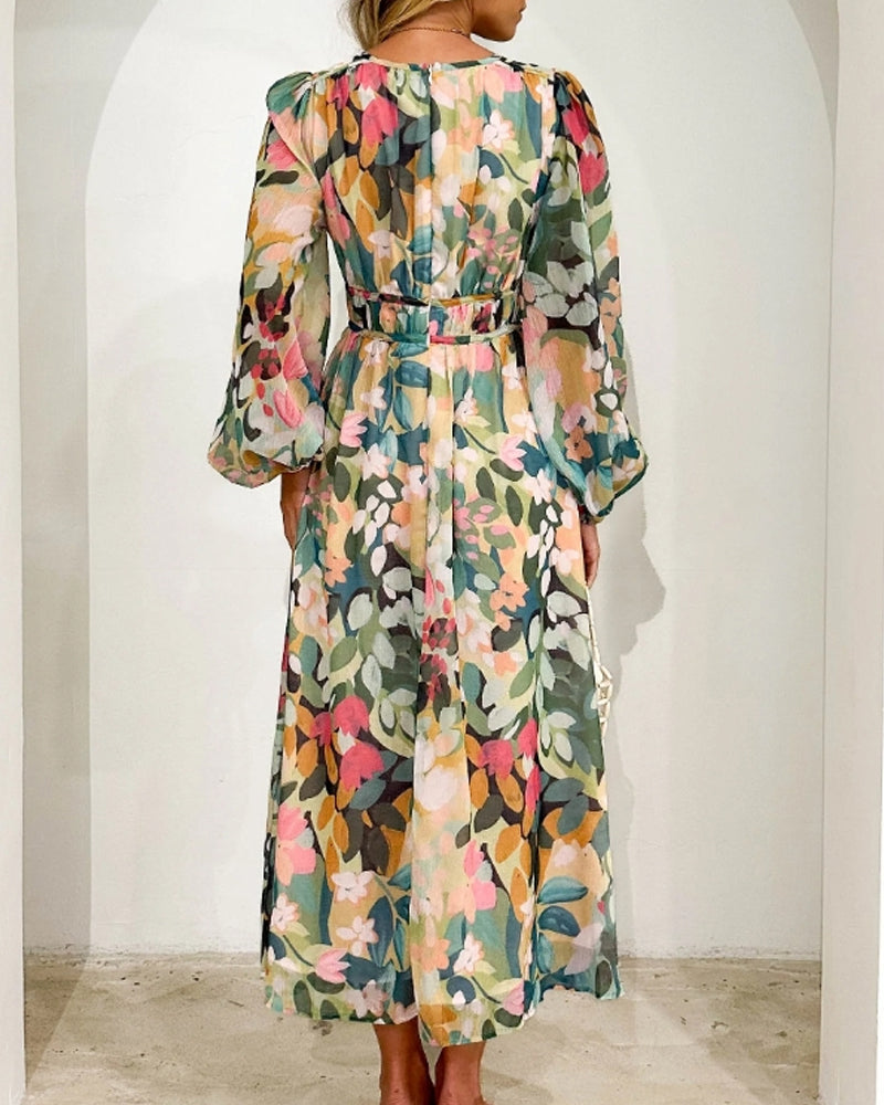 Celine | Abito Femminile Elegante con Fantasia Floreale - Stile Unico per Ogni Occasione