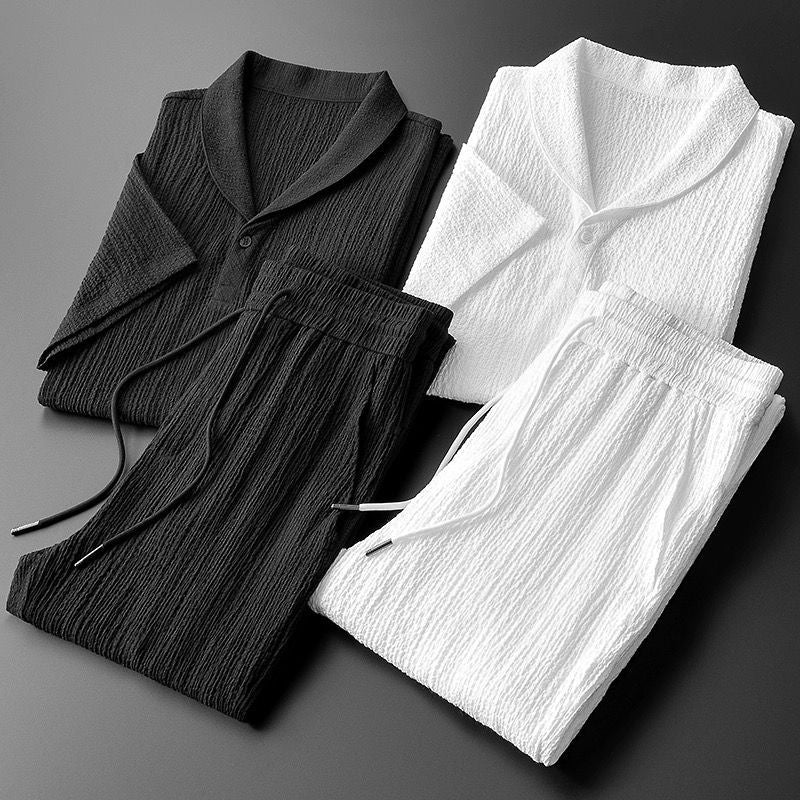 Set Elegante: Polo e Pantaloni in Cotone per un Look Fresco e Confortevole