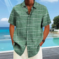 Camicia Haroyan Trendy con Motivo a Righe e Quadri - Stile Unico per Ogni Occasione!