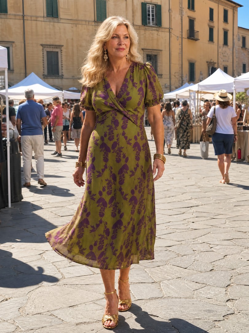 Virel | Vestito Midi Floreale Chic e Confortevole