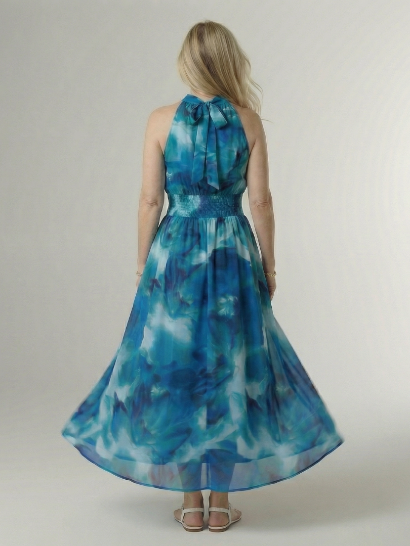 Sylin | Abito Midi Elegante con Scollo All'Americana - Stile e Comfort per Ogni Occasione!