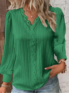 RENATA™ - Classico Top Plissettato Elegante