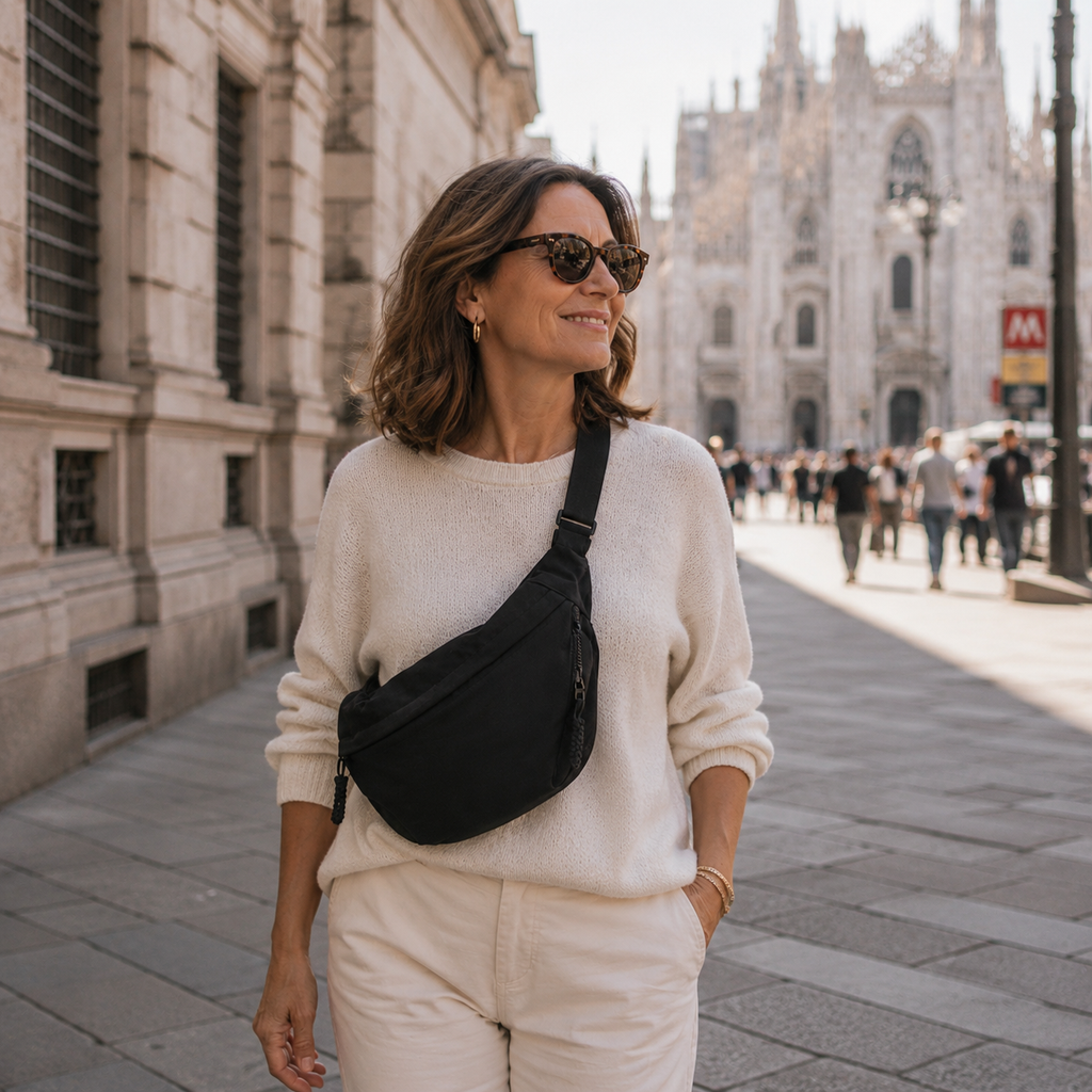 Paola | Elegante Borsa a Spalla Nera per Ogni Occasione