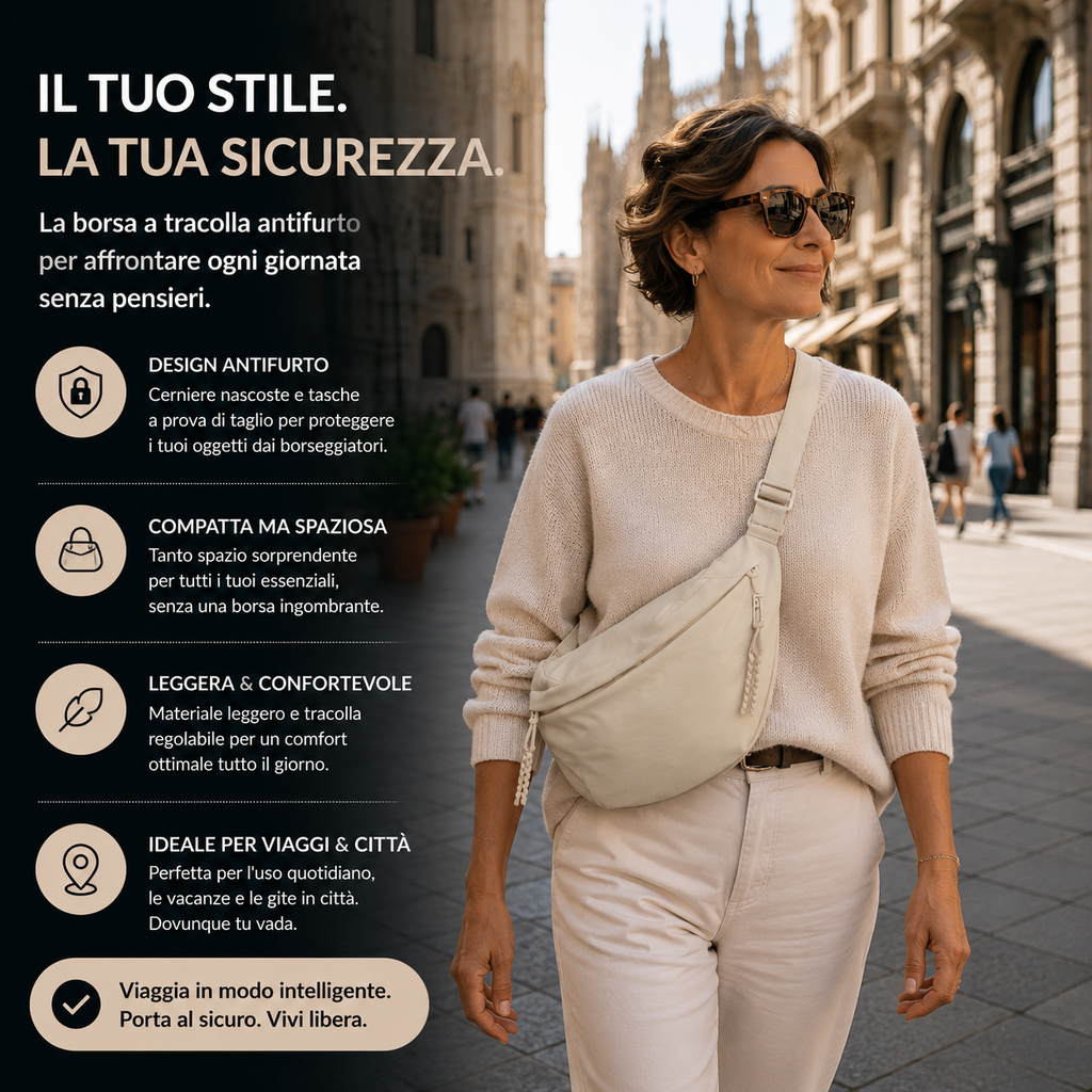 Rossana | Elegante Borsa a Spalla Beige per Ogni Occasione