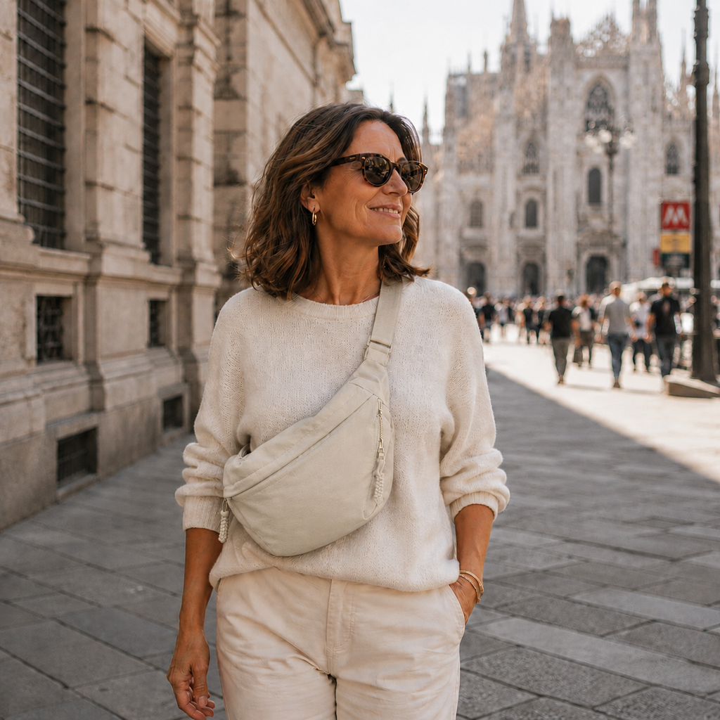 Rossana | Elegante Borsa a Spalla Beige per Ogni Occasione