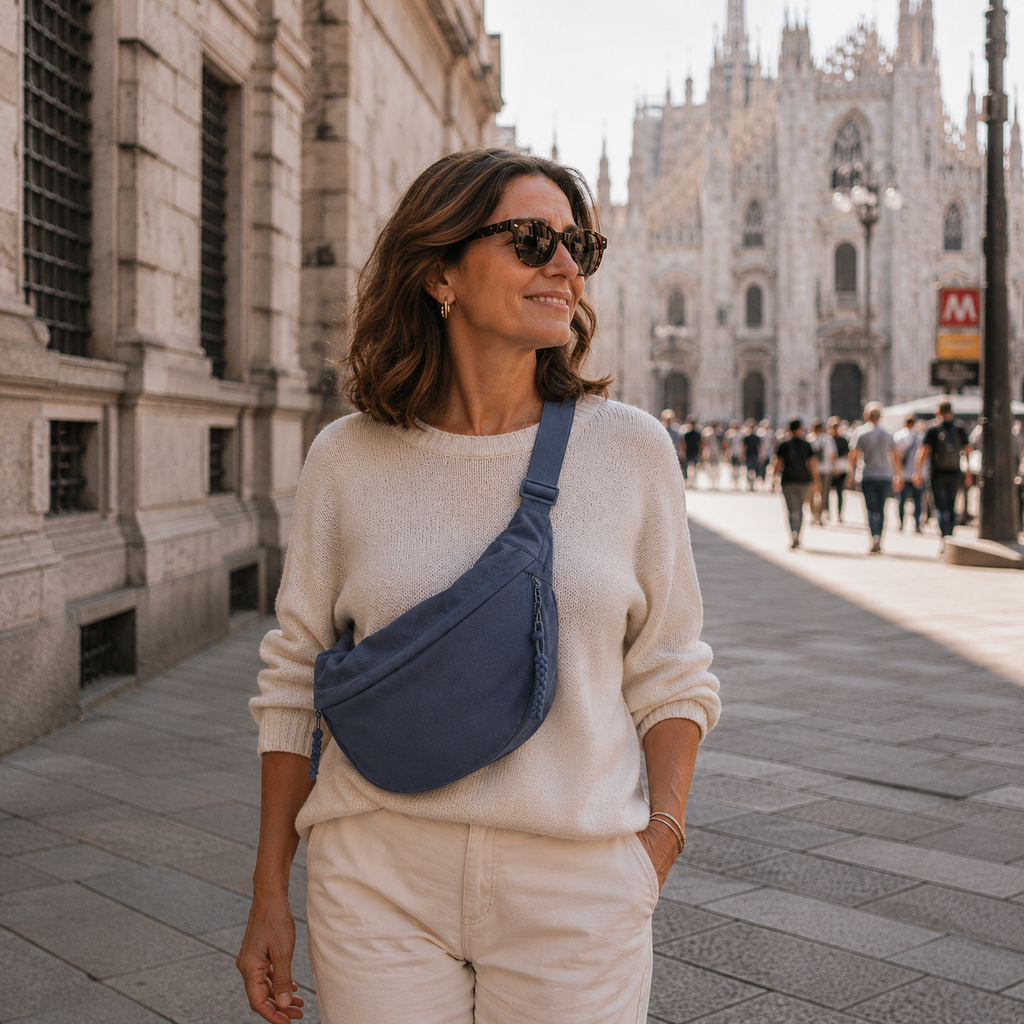 Eleganza Blu | Borsa a Spalla Grazia per Stile e Comfort