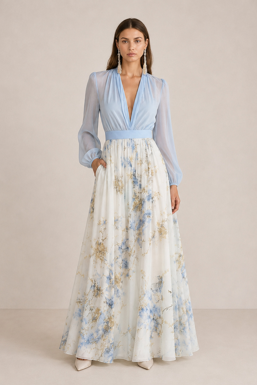 VERA | Abito Lungo Floreale - Eleganza e Stile per Ogni Occasione