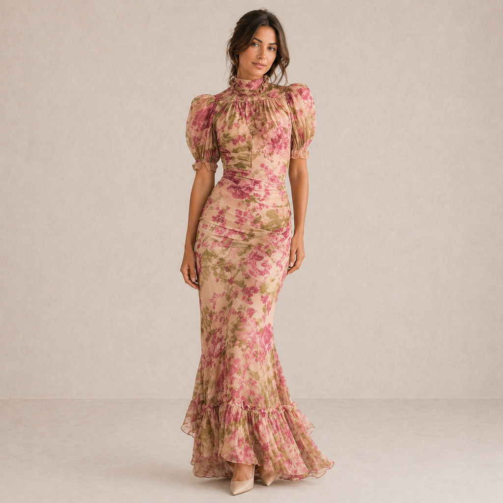 SAE | Maxi Abito Rosa Elegante - Stile e Comfort per Ogni Occasione!