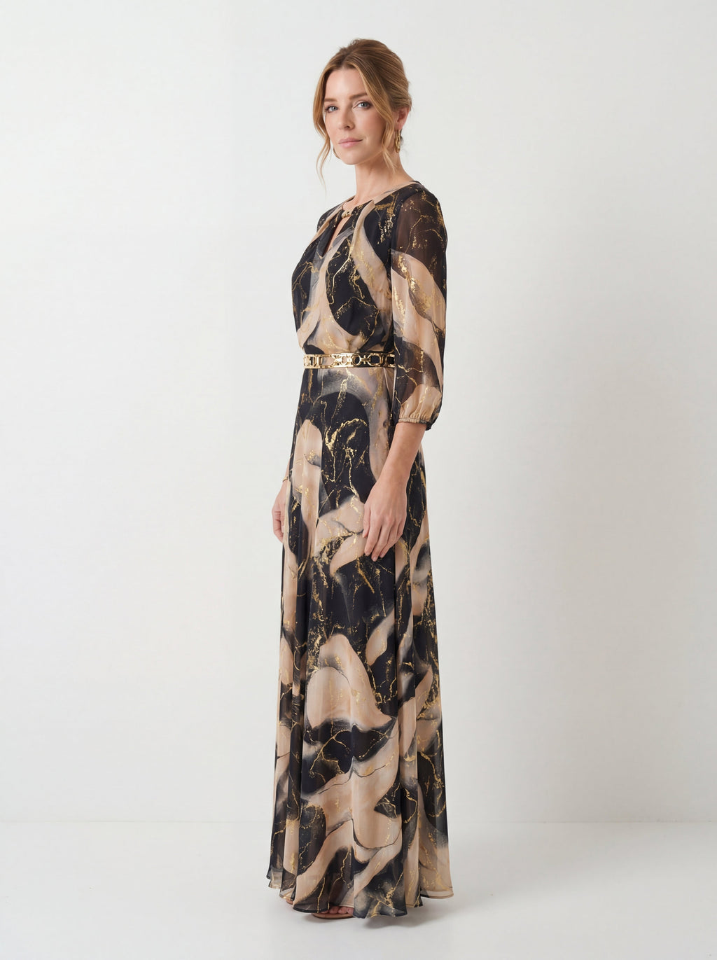 Vestito in Chiffon Stampato: Eleganza Fluttuante per Ogni Occasione!
