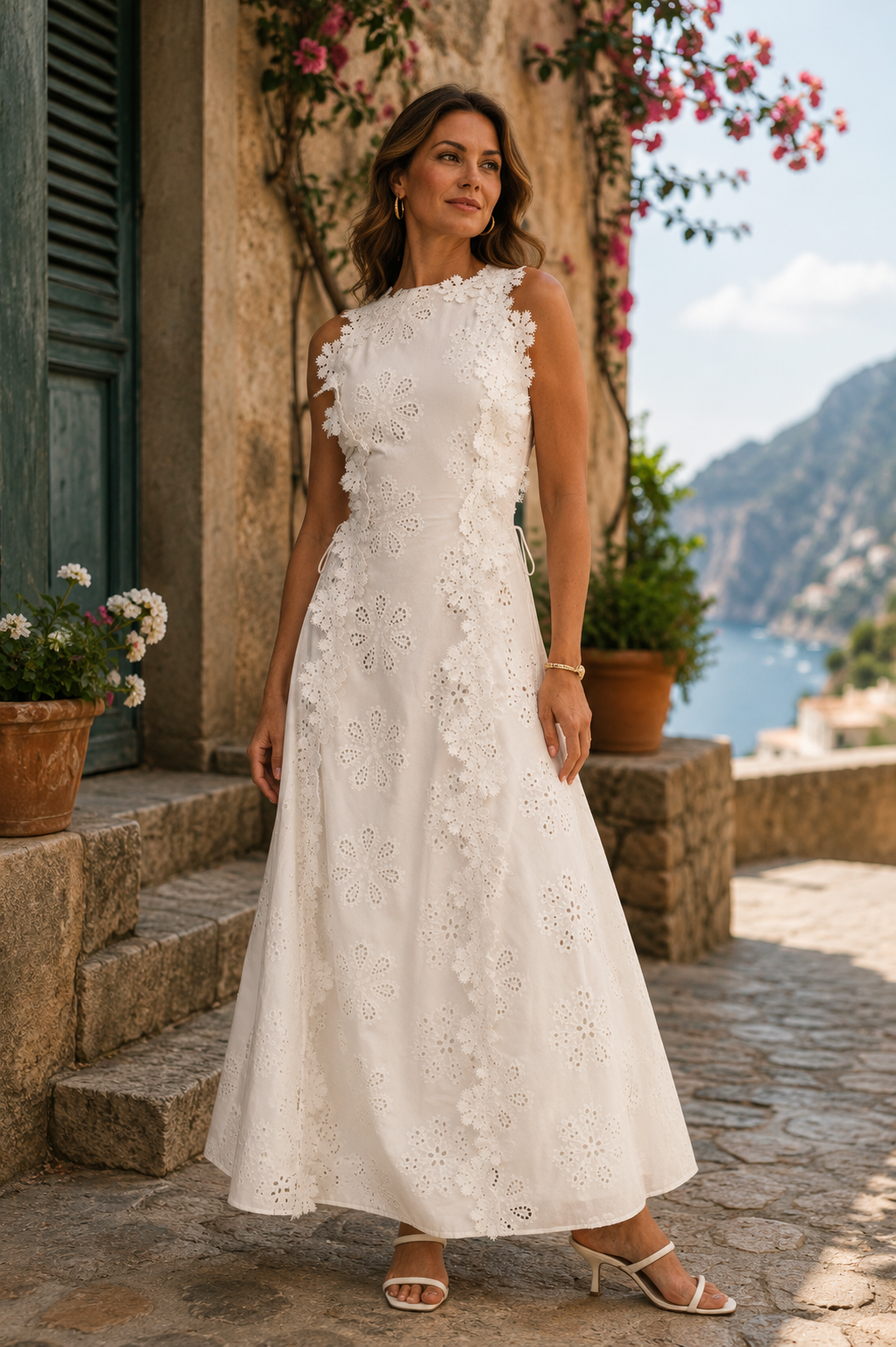 Della | Abito Maxi Ricamato Elegante per un Look da Favola